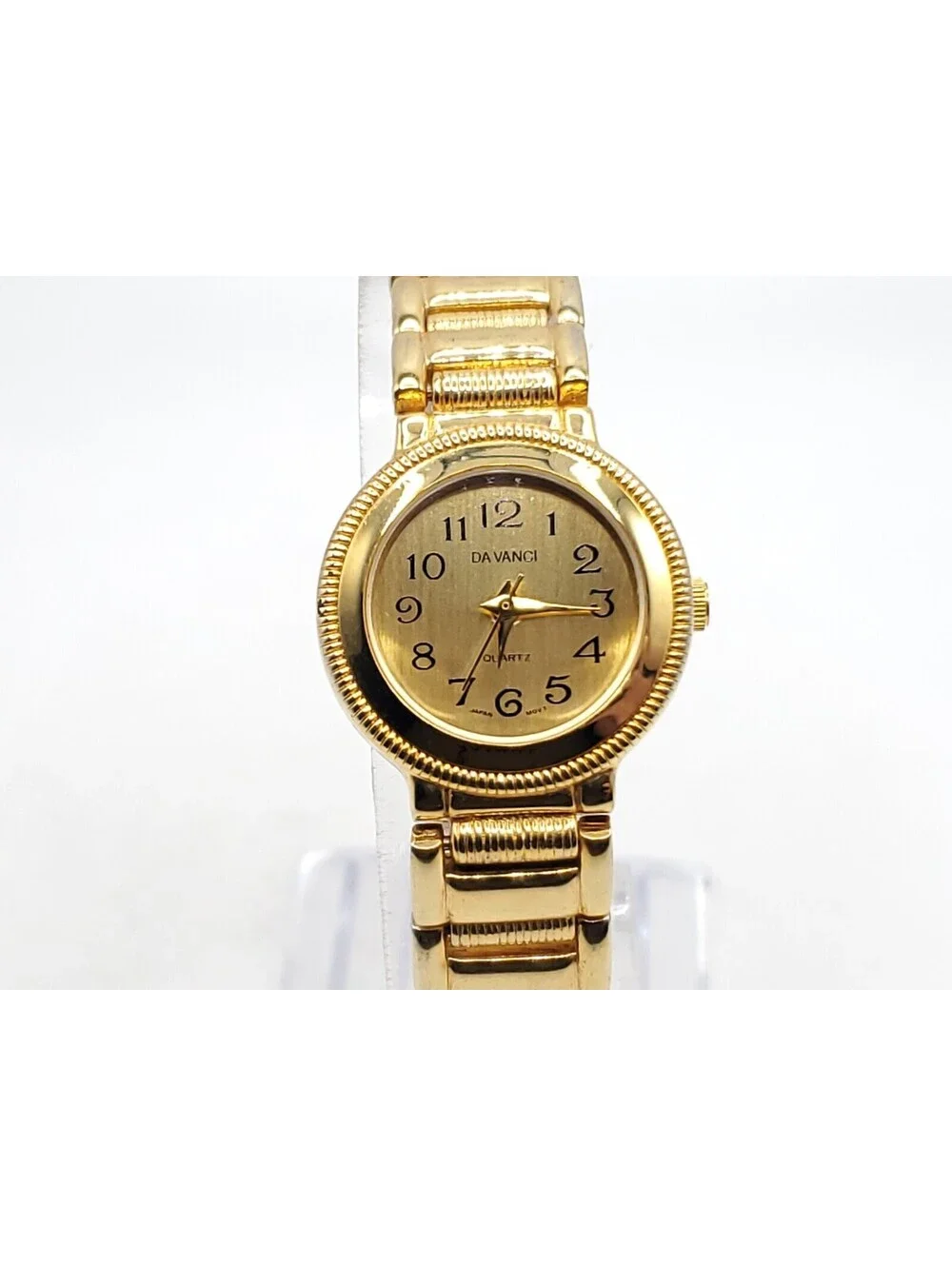 Da Vanci Quartz Watch Womens New Battery Gold Tone 23mm